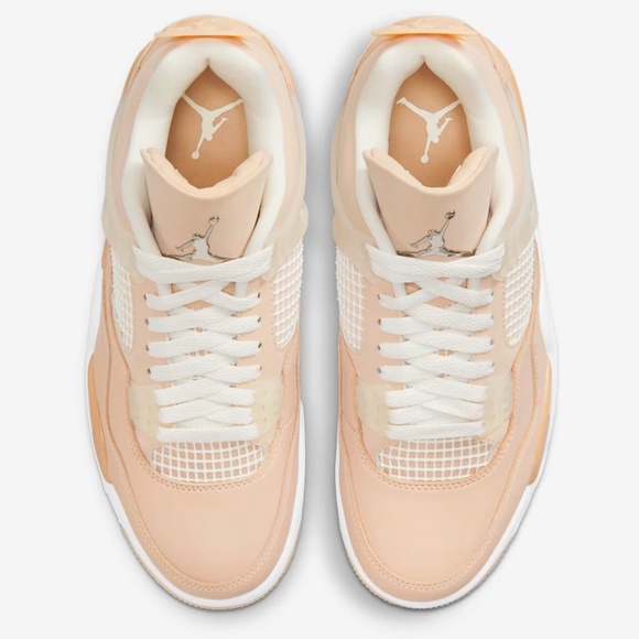 Women Nike Air Jordan 4 Retro Shimmer Beige Tan - Picture 2 of 5